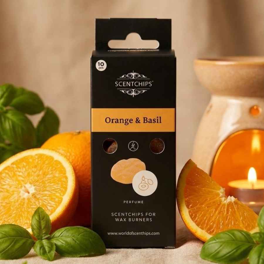Un pack de fondant de cire orange basilic de la marque scentchips