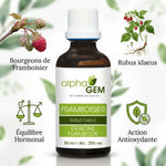 Framboisier Bio 50ml Alphagem - Bourgeons équilibre hormonal antioxydant naturel