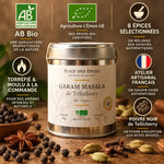 Garam Masala bio Tellicherry 50g - Place des épices, mélange 8 épices torréfié artisanal français