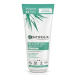 Gel Aloe Vera Bio Centifolia 200ml tube blanc avec bouchon turquoise sur fond blanc
