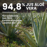 Pourcentage précis de jus d'aloé vera dans le gel à l'aloé vera 500ml non pasteurisé de Naturaloé