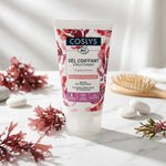 Gel coiffant structurant Bio Coslys 150ml sur marbre blanc avec algues marines naturelles