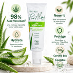 Gel d'Aloé Vera 98% bio Pur'Aloé 125ml - Tube blanc certifié équitable et naturel