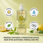 Gel douche Verveine Citron Bio Florame 750ml avec pompe, certifié bio et hydratant