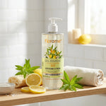 Gel douche Verveine Citron Bio Florame 750ml avec citrons frais et feuilles de verveine