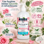 Gel intime Coslys 500ml rose eucalyptus bio avec ingrédients naturels certifiés