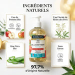 Gel lavant mains Coslys pomme bio 300ml avec ingrédients naturels et aloe vera