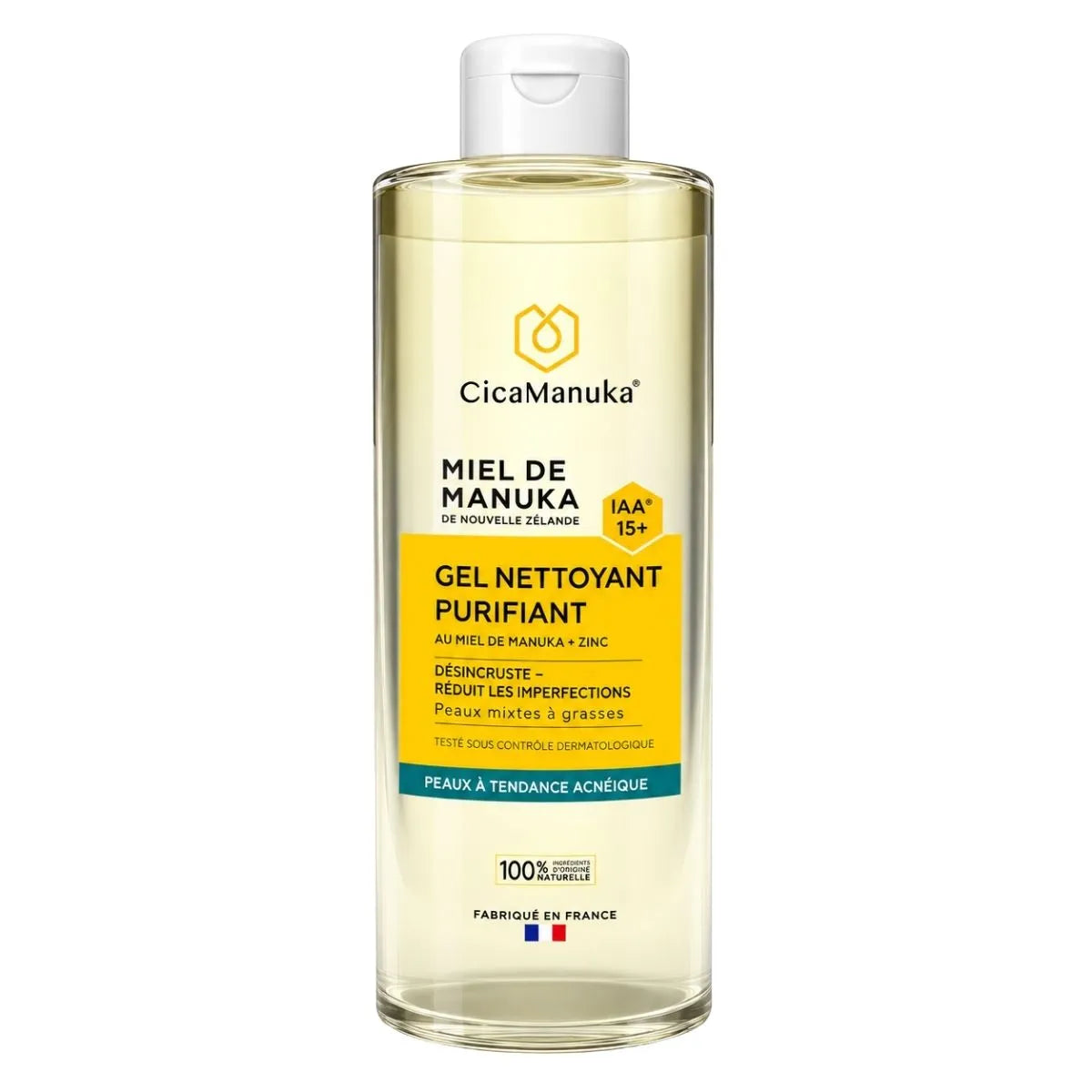 un gel nettoyant purifiant au miel de manuka cicamanuka