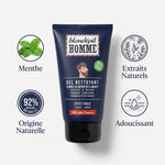 Gel Nettoyant Visage Barbe Blondépil 150ml avec ingrédients naturels menthe extraits botaniques