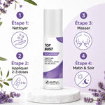 Top Bust gel raffermissant poitrine Labophyto avec étapes d'application et packaging produit