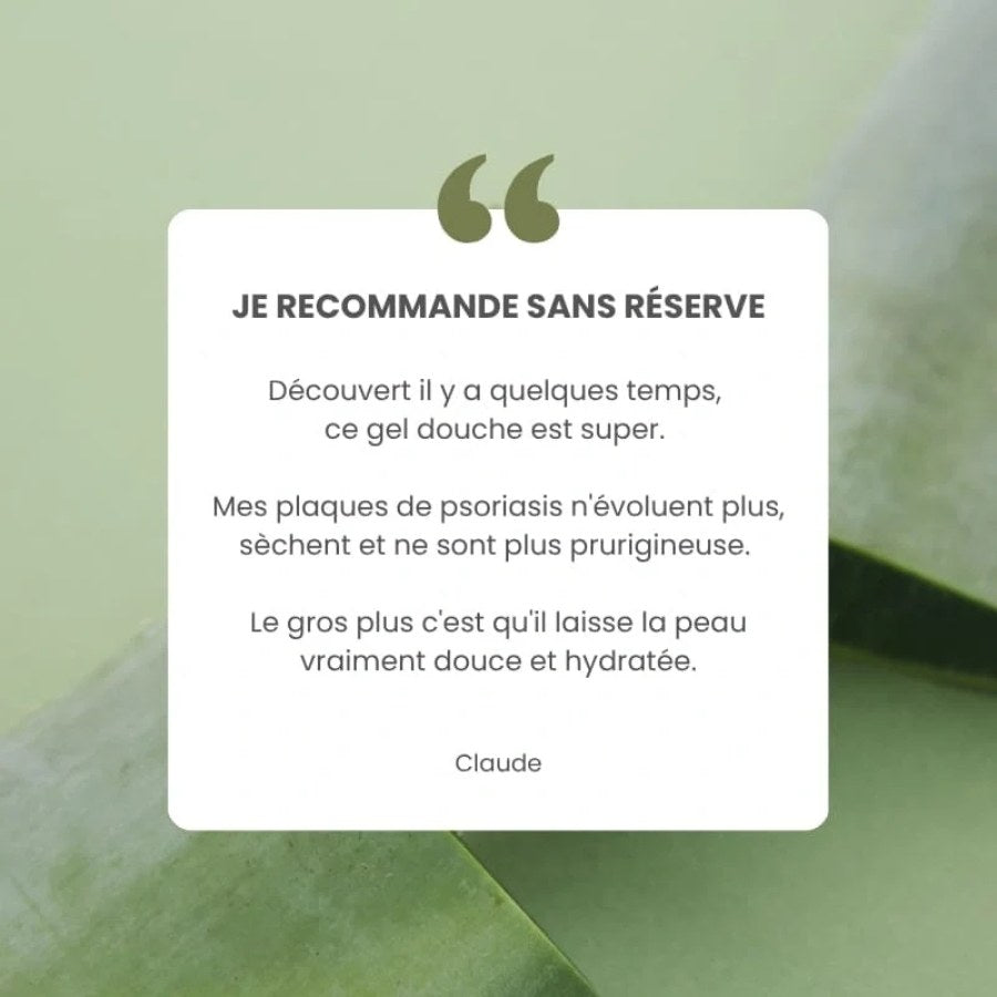 Avis client sur le gel douche bio Naturaloé 200ml avec aloe vera, miel et huile d'olive 