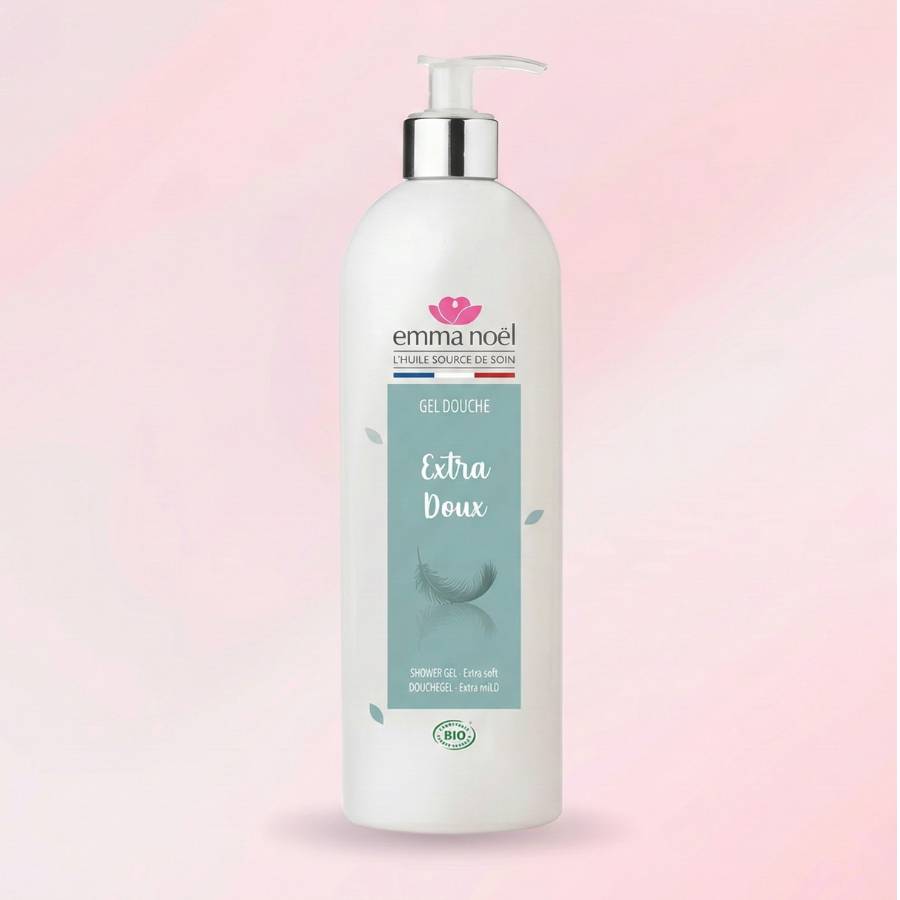 Un gel douche d'1L de la marque Emma Noelhypoallergénique.