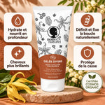 Gelée Capillaire Sublimatrice Noire Ô Naturel 200 ml : hydratation, définition et brillance, certifiée COSMOS ORGANIC