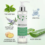 Gelée nettoyante Centifolia 145ml bio avec thé vert, aloe vera et gingembre pour visage purifiant