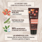 Gelée Volume Après-Shampooing Centifolia 200ml avec ingrédients naturels pamplemousse rose et peptides de pois