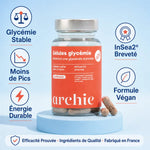Gélules Glycémie Archie x60 avec bénéfices : glycémie stable, énergie durable, formule végan