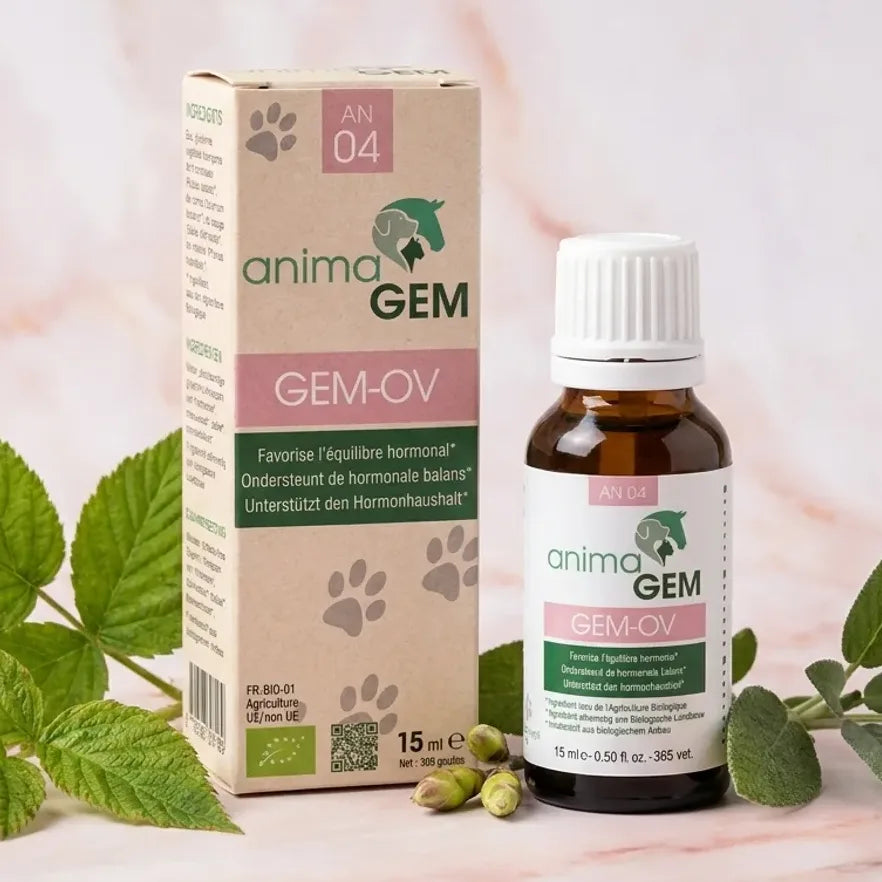 Gem-0V AnimaGEM 15ml flacon équilibre hormonal avec feuilles de framboisier et sauge