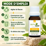 Flacon Gem-All 01 Bio 15 ml Alphagem avec mode d'emploi en 5 étapes : posologie et cure de 3 semaines