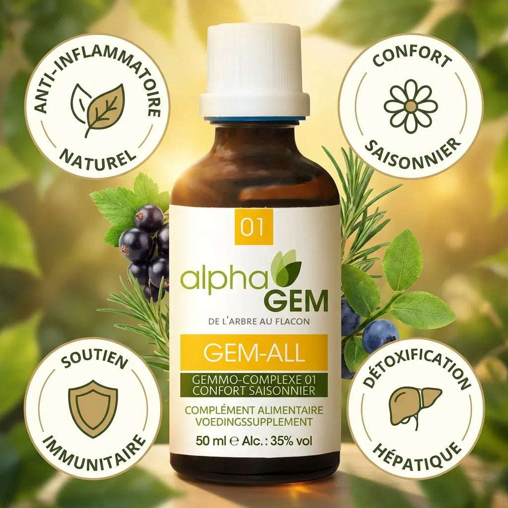 Gem-All 01 Bio 50ml Alphagem - Complément naturel anti-inflammatoire et immunité
