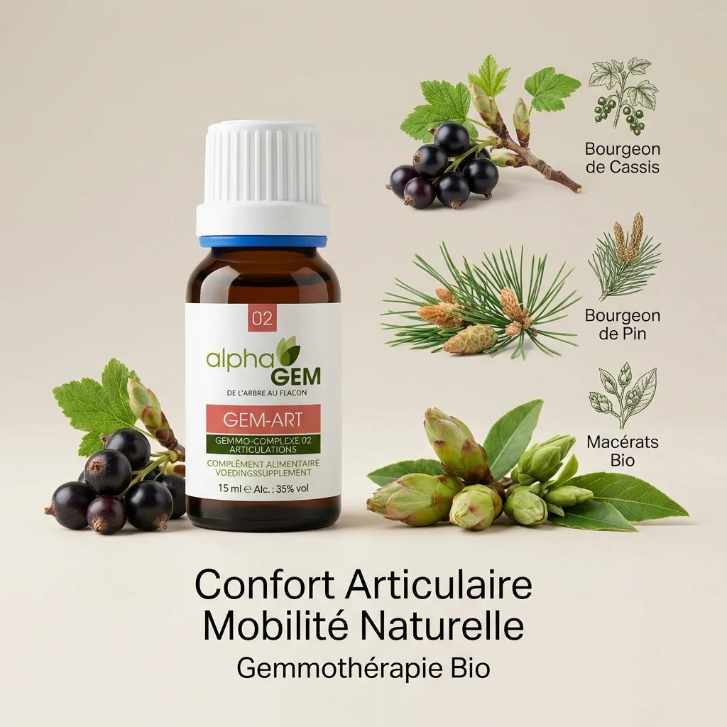 Gem-Art 02 Bio 15ml Alphagem avec ingrédients botaniques et bourgeons en gemmothérapie