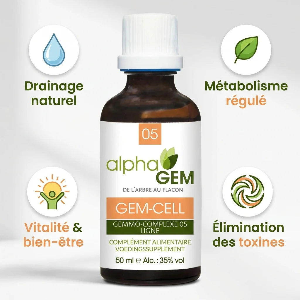 Gem-Cell 05 Bio 50ml - Drainage naturel, métabolisme régulé, élimination toxines et vitalité