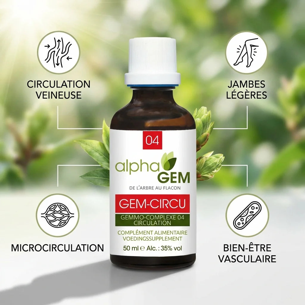 Gem-Circu 04 Bio 50ml - Complément circulation veineuse et jambes légères Alphagem