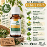 Gem-Depura flacon detox foie 15ml AnimaGEM avec ingredients botaniques romarin bouleau pissenlit