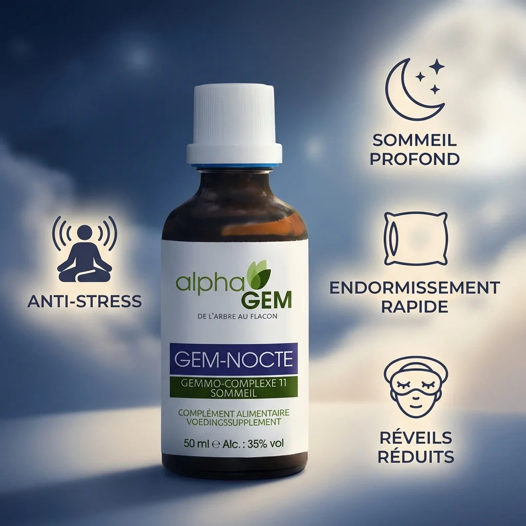 Gem-Nocte 11 Bio 50ml Alphagem flacon sommeil profond endormissement rapide anti-stress