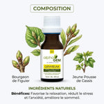 Gem-Relax 03 Bio 15ml - Flacon avec ingrédients naturels: bourgeon de figuier, tilleul et cassis