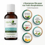 Gem-Respi 15 Bio 50ml avec ses 5 bourgeons bio pour le confort respiratoire
