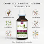 Gem-Sana 18 Bio 50ml Alphagem complément alimentaire gemmothérapie défense forte