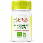 Graine Sauvage gingembre indien bio en gélules - flacon blanc avec bouchon vert