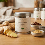 Gingembre moulu bio 50g Place des épices avec racines fraîches et épices