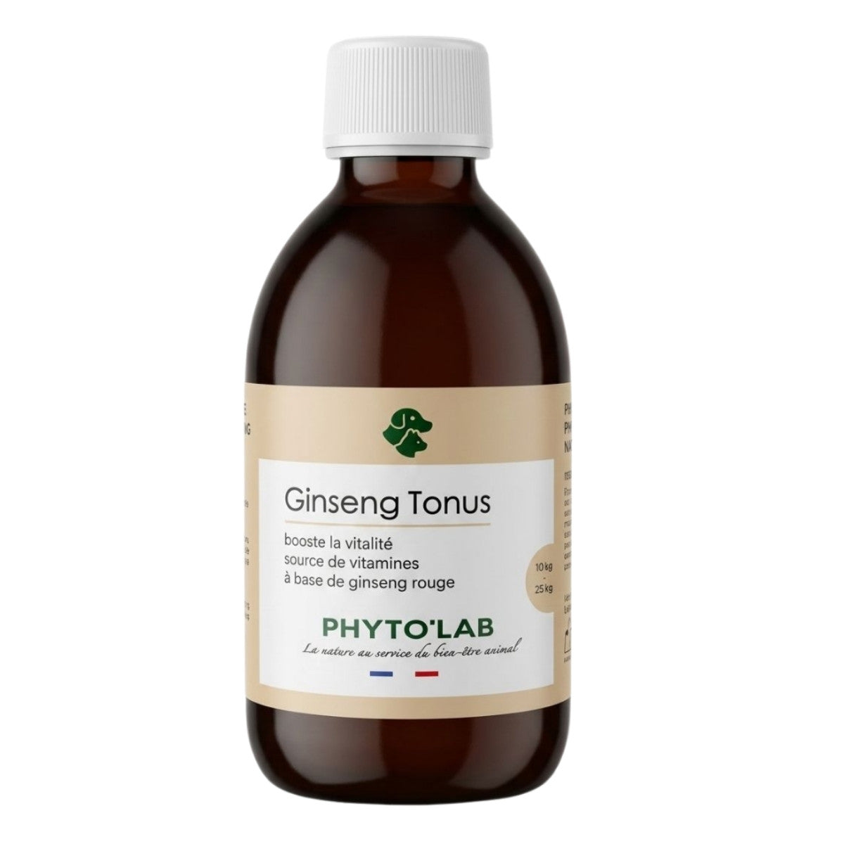 Bouteille Ginseng Tonus pour chien 250ml .