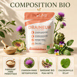 GlowyForm Inolab pouch with bio ingredients artichoke, thistle, bardane and acacia fiber for liver detox and clear skin