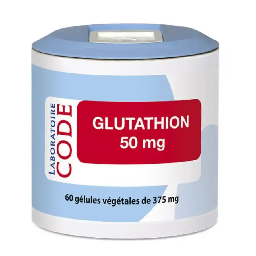 Glutathion, boîte de 60 gélules végétales de la marque Laboratoire Code. 
