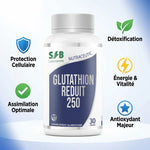 Glutathion Réduit 250mg SFB Laboratoires avec bénéfices antioxydants et détoxification
