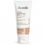 Gommage corps bio Acorelle 200ml tube beige avec certification organique sur fond blanc