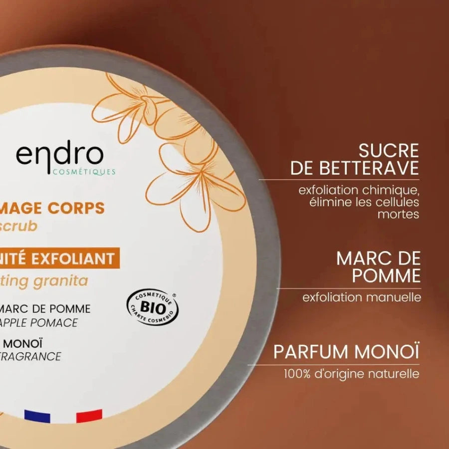 Bienfaits du gommage pour le corps de la marque Endro