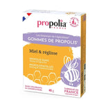 Boîte de 45g de gommes de propolis goût miel réglisse de la marque Propolia