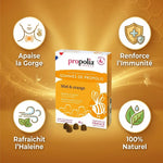 Gommes Propolis Miel Orange Propolia 45g - Apaise gorge, renforce immunité, naturel