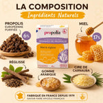 Gommes propolis miel réglisse Propolia - composition ingrédients naturels 45g