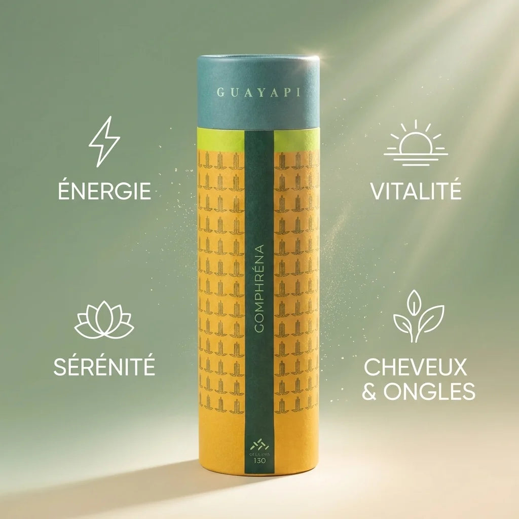 Gomphréna 130 gélules Guayapi - Complément énergie vitalité cheveux ongles