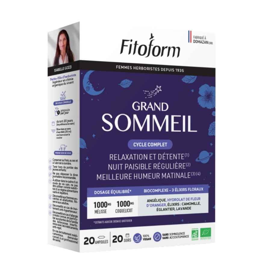 Grand Sommeil, 20 ampoules pour mieux dormir.