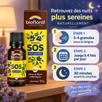 Granules Fleurs de Bach SOS Nuit Biofloral avec mode d'emploi et instructions d'utilisation