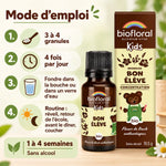 Granules Petit tourbillon bio Biofloral pour enfants, fleurs de Bach, avec mode d'emploi : 3 à 4 granules, 4 fois par jour