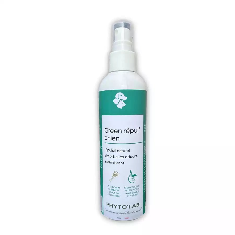 Un flacon de 250 ml de Green Repul' à la citronnelle de la marque Phyo'lab