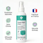 Green Repul' Chiens répulsif naturel lavande 250ml avec icônes bénéfices naturels et sécurité animale