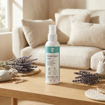 Green Repul' répulsif naturel chats 250ml sur surface bois avec lavande et décor intérieur