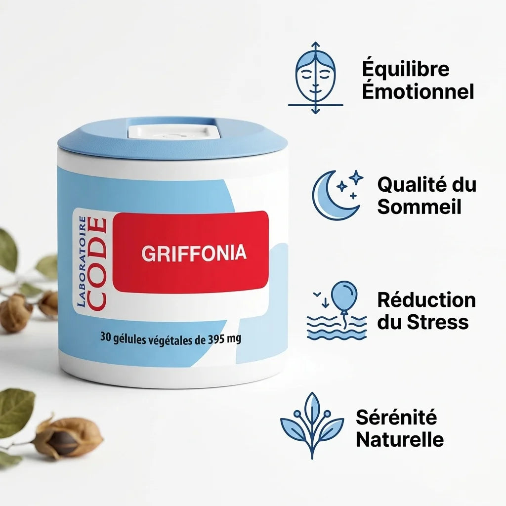 Griffonia 30 gélules Laboratoire Code - Équilibre émotionnel, sommeil et réduction du stress